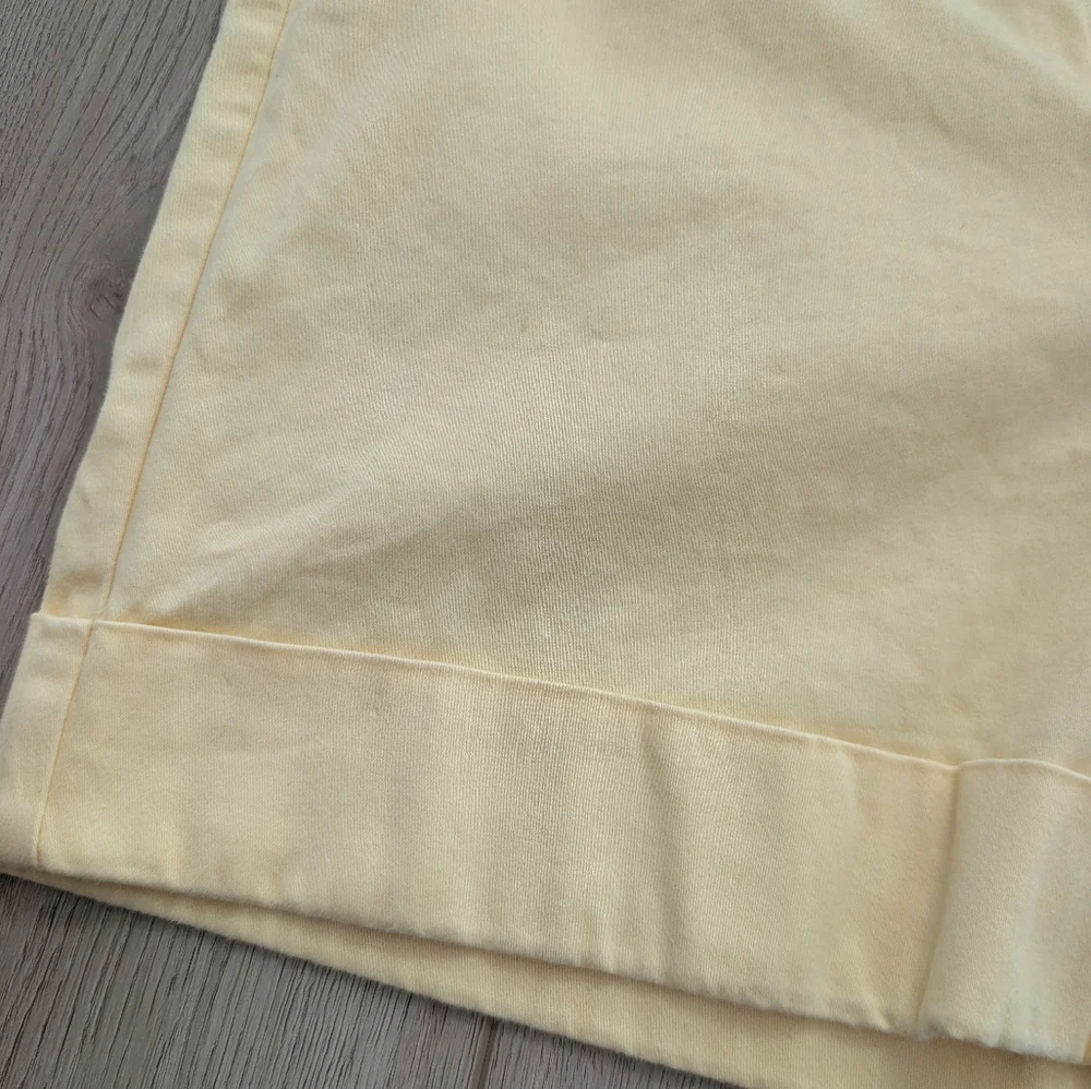 White House Black Market Pale Yellow Mid Rise Cotton Shorts